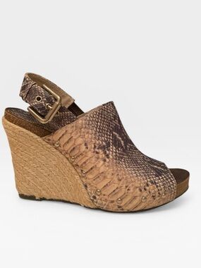 Donald J Pliner Snake Print Wedge Sandals